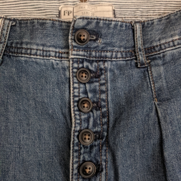 Free People Vintage Chambray Edie Trouser 27 - Picture 6 of 10